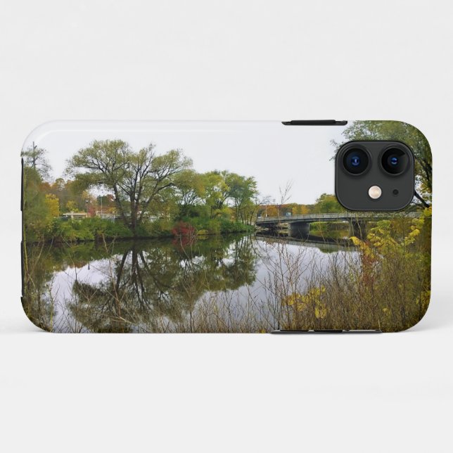 Milwaukee River, West Bend, Wisconsin Case-Mate iPhone Case (Back (Horizontal))
