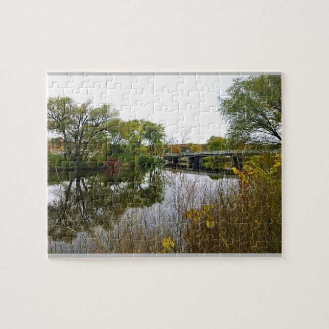 Milwaukee River, West Bend, Wisconsin Jigsaw Puzzle (Horizontal)
