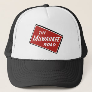 Milwaukee Road Railway Sign 2 Trucker Hat