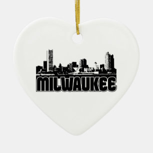 Milwaukee Skyline Ceramic Tree Decoration