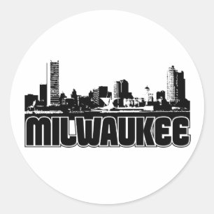 Milwaukee Skyline Classic Round Sticker