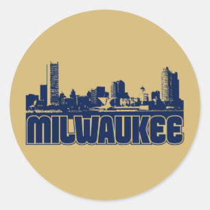 Milwaukee Skyline Classic Round Sticker