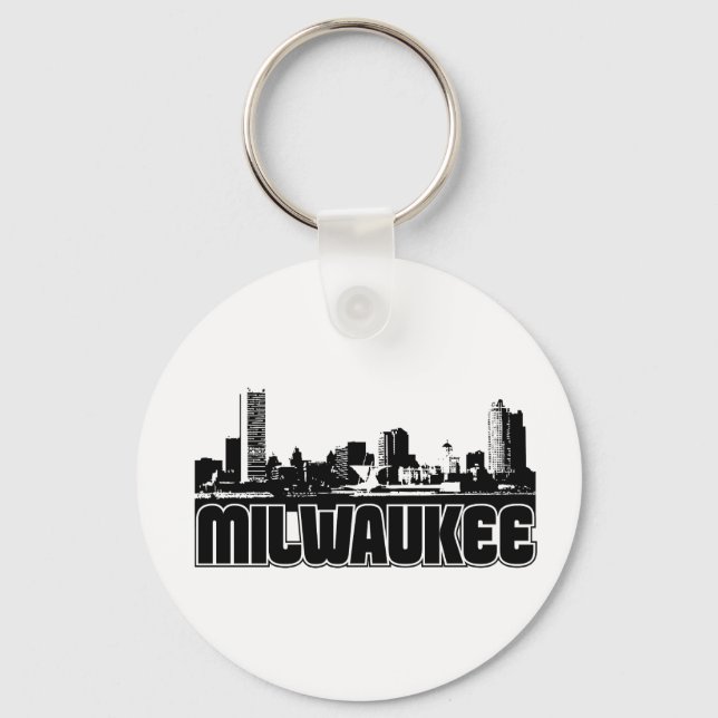 Milwaukee Skyline Key Ring (Front)