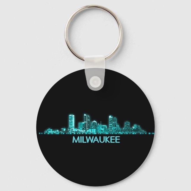 Milwaukee Skyline Key Ring (Front)