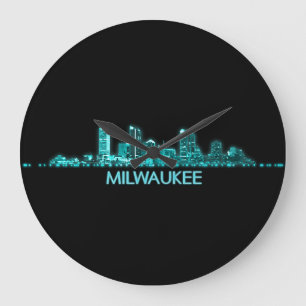 Milwaukee Skyline Large Clock