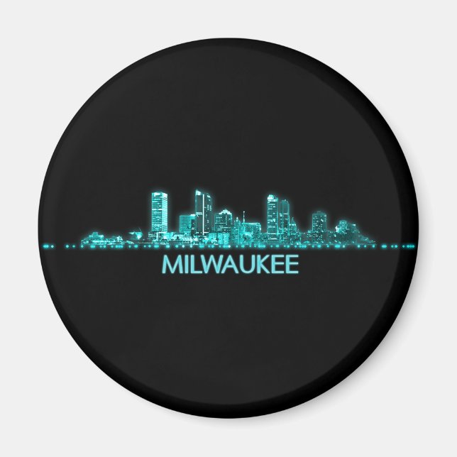 Milwaukee Skyline Magnet (Front)