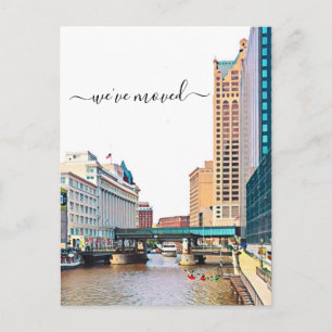 Milwaukee Skyline Moving Announcement Postcard