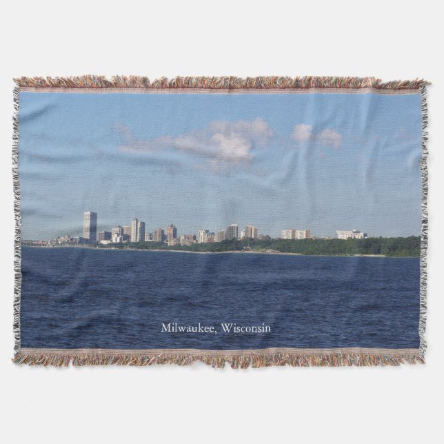 Milwaukee Skyline woven blanket (Front)