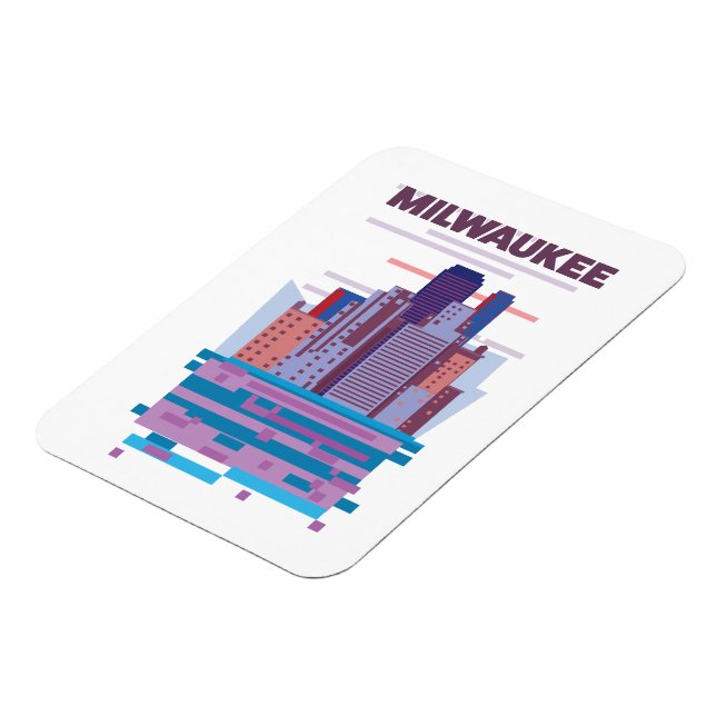 Milwaukee Travel poster Magnet (Left Side)