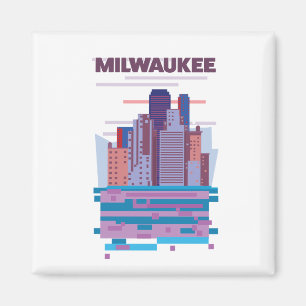 Milwaukee Travel poster Magnet
