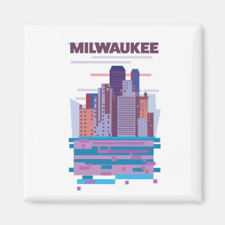 Milwaukee Travel poster Magnet