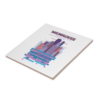 Milwaukee Travel poster Tile