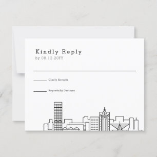 Milwaukee Wedding   Stylised Skyline RSVP