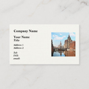 Milwaukee WI - River from Sycamore St, Milwaukee Business Card