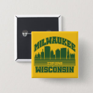 Milwaukee,Wisconsin 15 Cm Square Badge