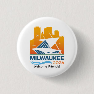 Milwaukee Wisconsin 2026 International Convention  3 Cm Round Badge