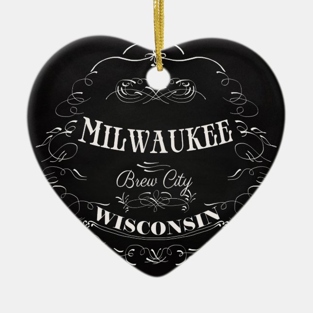 Milwaukee, Wisconsin - Brew City Ceramic Tree Decoration (Front)