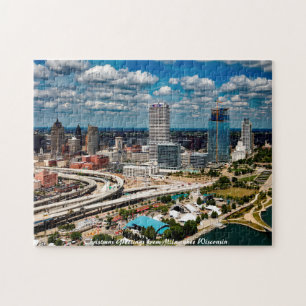 Milwaukee Wisconsin.Christmas Greetings Jigsaw Puz Puzzle