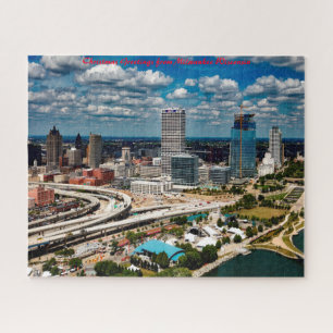 Milwaukee Wisconsin.Christmas Greetings Jigsaw Puzzle