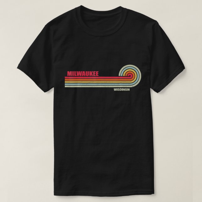 Milwaukee Wisconsin City State Hometown Vintage  T-Shirt (Design Front)