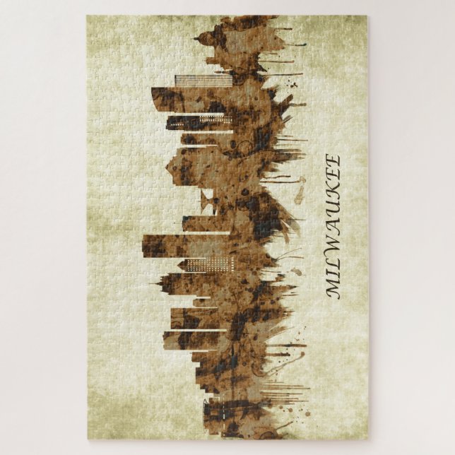 Milwaukee Wisconsin Cityscape Jigsaw Puzzle (Vertical)