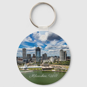 Milwaukee, Wisconsin cityscape photograph, Key Ring