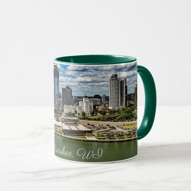 Milwaukee, Wisconsin cityscape photograph, Mug (Front Right)