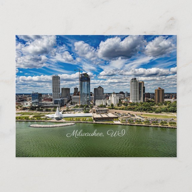 Milwaukee, Wisconsin cityscape photograph, Postcard (Front)