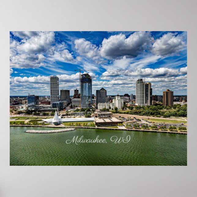 Milwaukee, Wisconsin cityscape photograph, Poster (Front)