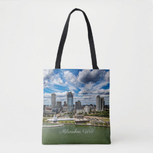 Milwaukee, Wisconsin cityscape photograph, Tote Bag