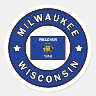 Milwaukee Wisconsin Classic Round Sticker