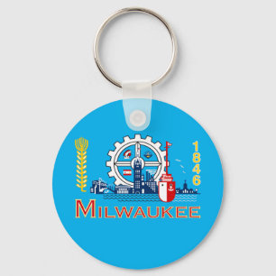 Milwaukee (Wisconsin) flag Keychain