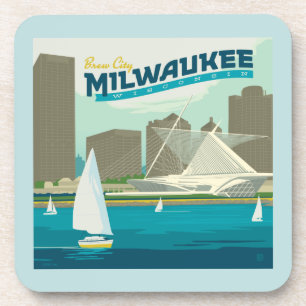 Milwaukee Wisconsin Harbour   Brew City Coaster