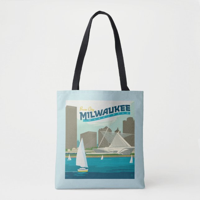 Milwaukee Wisconsin Harbour | Brew City Tote Bag (Front)