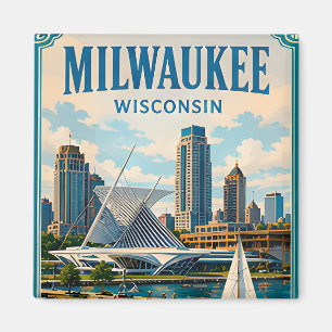 ⛵ Milwaukee Wisconsin Memory From Lakefront ⛵ Magnet