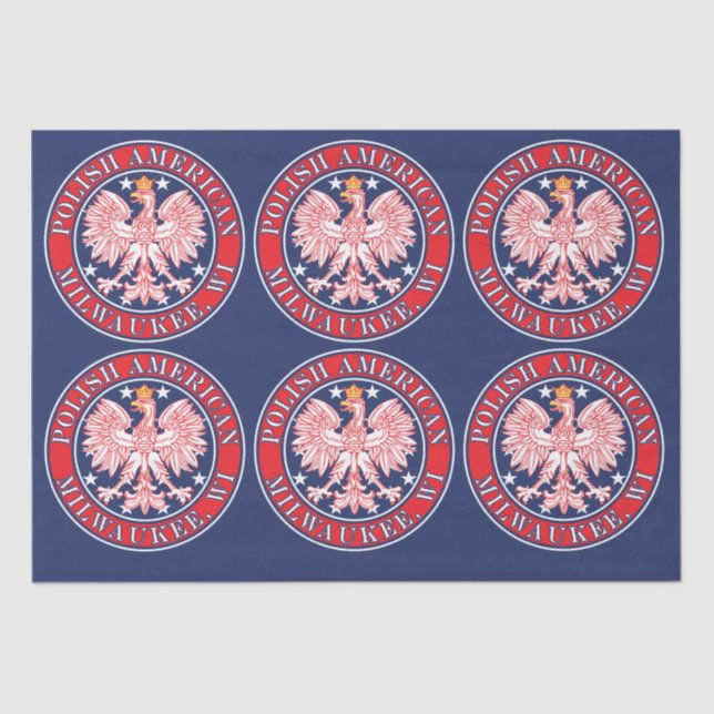 Milwaukee Wisconsin Polish Tissue Paper (Front)