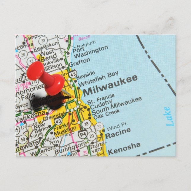 Milwaukee, Wisconsin Postcard (Front)