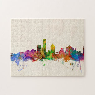 Milwaukee Wisconsin Skyline Cityscape Jigsaw Puzzle