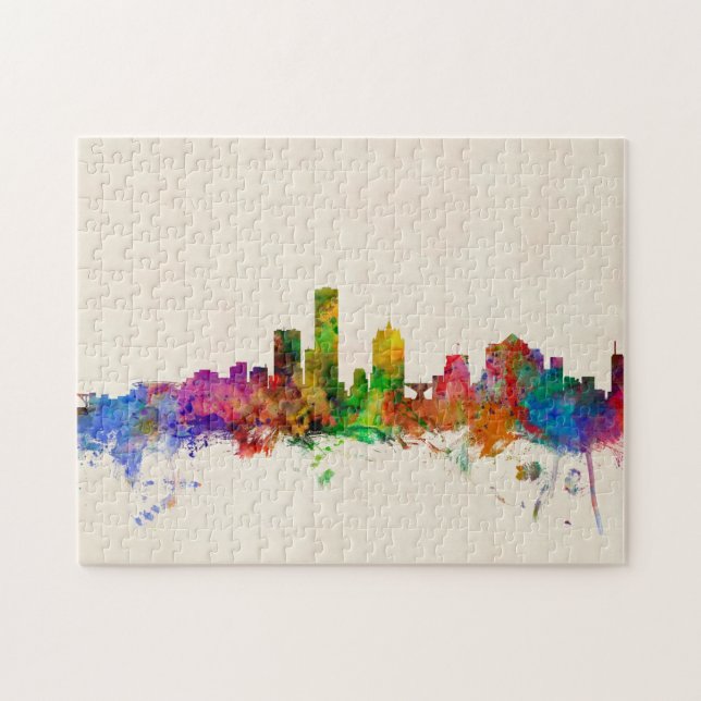 Milwaukee Wisconsin Skyline Cityscape Jigsaw Puzzle (Horizontal)