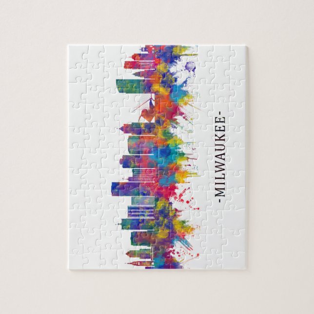 Milwaukee Wisconsin Skyline Jigsaw Puzzle (Vertical)
