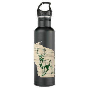 Milwaukee Wisconsin Star Green Standing Stoic Buck 710 Ml Water Bottle
