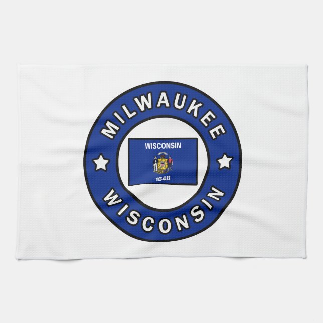 Milwaukee Wisconsin Tea Towel (Horizontal)