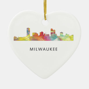 MILWAUKEE, WISCONSON SKYLINE WB1 - CERAMIC TREE DECORATION