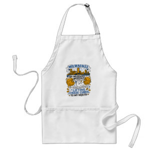 Milwaukee Workout Lifting Cheese Curds To Mouth Standard Apron
