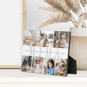"Mima" Grandchildren Names 7 Photo Collage Plaque