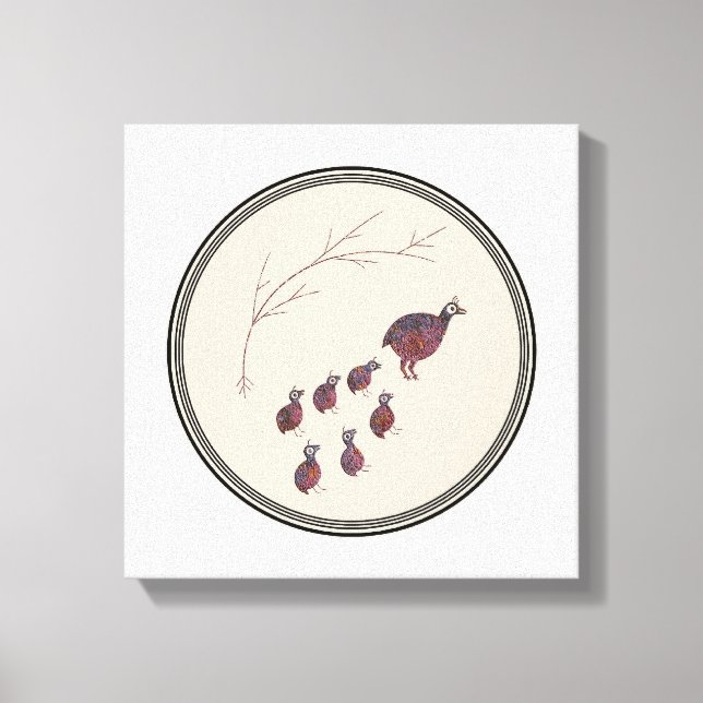 Mimbres Pottery Design Canvas Print (Front)