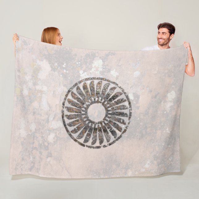 Mimbres Pottery Design Fleece Blanket (In Situ)