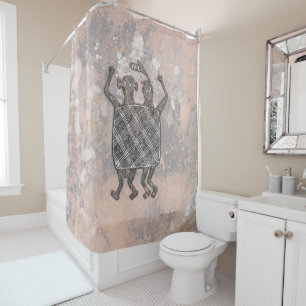 Mimbres Pottery Design "The Wedding Blanket" Shower Curtain