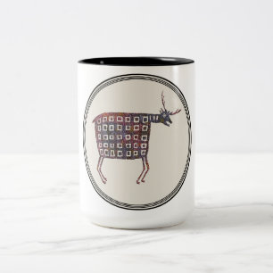 Mimbres Pottery Design Two-Tone Coffee Mug