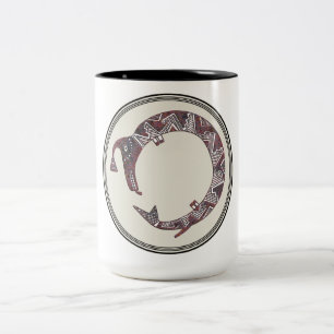Mimbres Pottery Design Two-Tone Coffee Mug